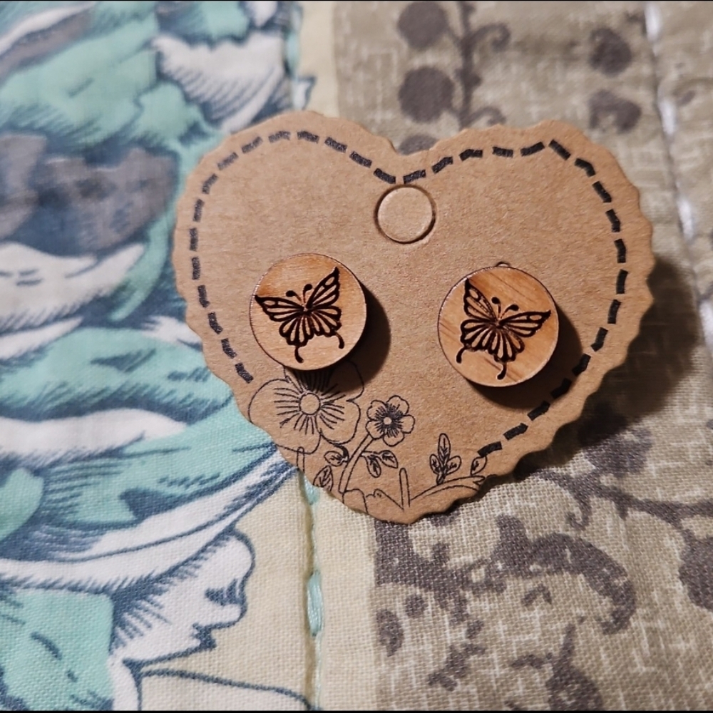 "Social Butterfly" minimalist stud earrings